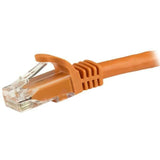 StarTech 1m CAT6 Ethernet Cable - Orange Snagless Gigabit - 100W PoE UTP 250Mhz Category 6 Patch Cord UL Certified Wiring/TIA