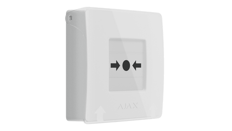 Ajax ManualCallPoint Wireless — White shown in use