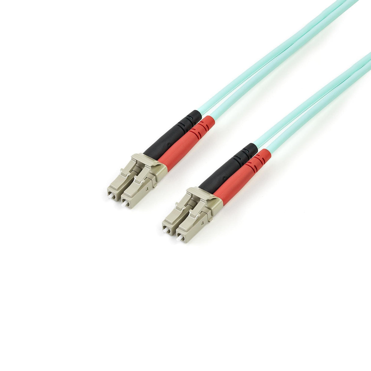 StarTech.com 2m (6ft) LC/UPC to LC/UPC OM3 Multimode Fiber Optic Cable, Full Duplex 50/125 Zipcord, 100G, LSZH Fiber Jumper Cord