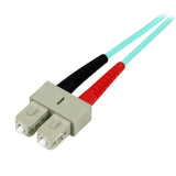 StarTech.com 2m (6ft) LC/UPC to SC/UPC OM3 Multimode Fiber Optic Cable, Full Duplex 50/125 Zipcord, 100G, LSZH Fiber Jumper Cord