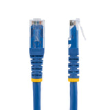 StarTech 1ft CAT6 Ethernet Cable - Blue Molded Gigabit - 100W PoE UTP 250Mhz - Category 6 Patch Cord UL Certified Wiring/TIA