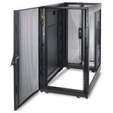 APC by Schneider Electric NetShelter SX 24U Floor Standing Enclosed Cabinet Rack Cabinet for Server, Storage - 482.60 mm Rack Width - Black - TAA Compliant