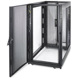 APC by Schneider Electric NetShelter SX 24U Floor Standing Enclosed Cabinet Rack Cabinet for Server, Storage - 482.60 mm Rack Width - Black - TAA Compliant
