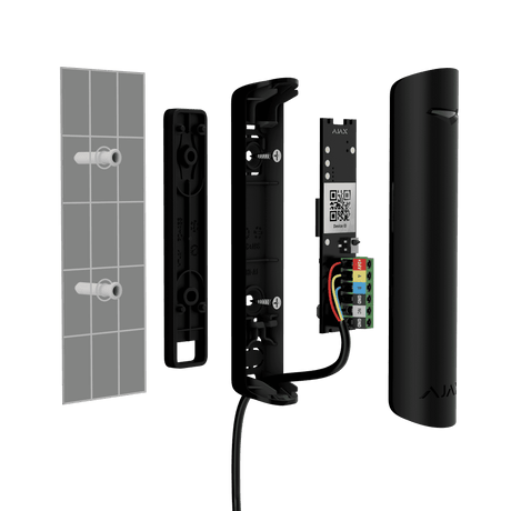 Ajax DoorProtect G3 Fibra Door Sensor — Black shown in use