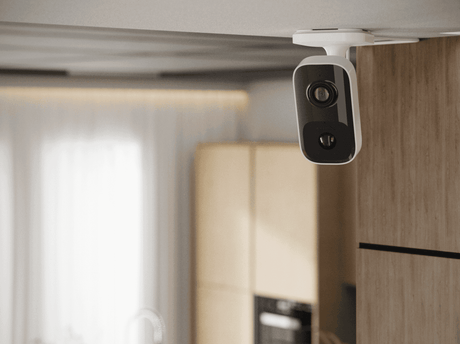 Ajax IndoorCam Security Camera — White shown in use