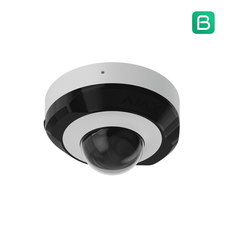 Ajax DomeCam Mini (8 MP/2.8 MM) Security Camera — White shown in use