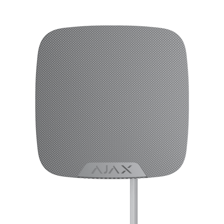 Ajax HomeSiren Fibra — White shown in use