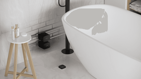 Ajax WaterStop Wireless Water Shut-Off Valve 1" — Black shown in use