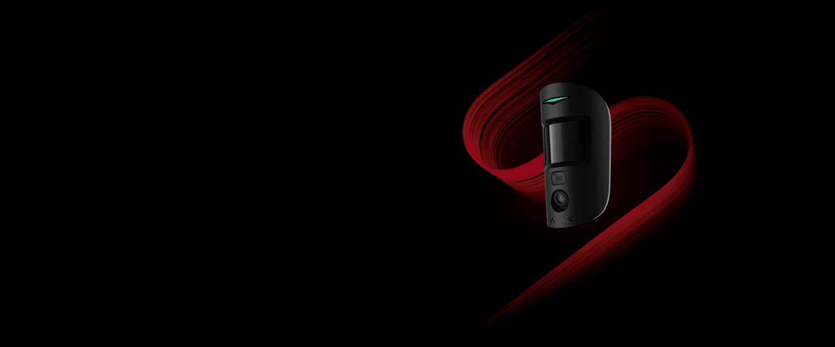 Ajax MotionCam Hdr Wireless Motion Sensor with Camera — Black