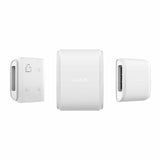 Ajax Dual Curtain Outdoor Motion Sensor — White shown in use