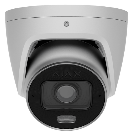 Ajax TurretCam HLVF (5 MP) Security Camera — White shown in use