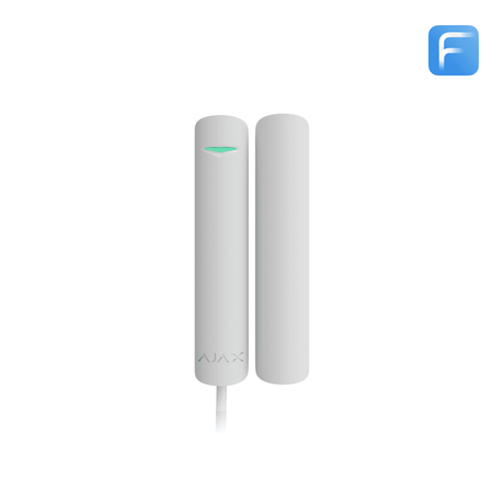 Ajax DoorProtect G3 Fibra Door Sensor — White shown in use
