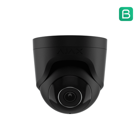 Ajax TurretCam (8 MP/2.8 MM) Security Camera — Black shown in use