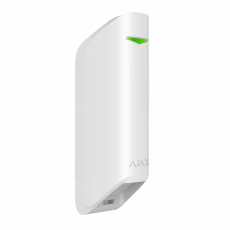 Ajax MotionProtect Curtain Wireless Motion Sensor — White shown in use