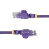 StarTech 1.5m Purple Slim CAT6 Ethernet Cable, Snagless RJ45, UTP, LSZH, 28AWG Pure Bare Copper, Slim Network Patch Cord