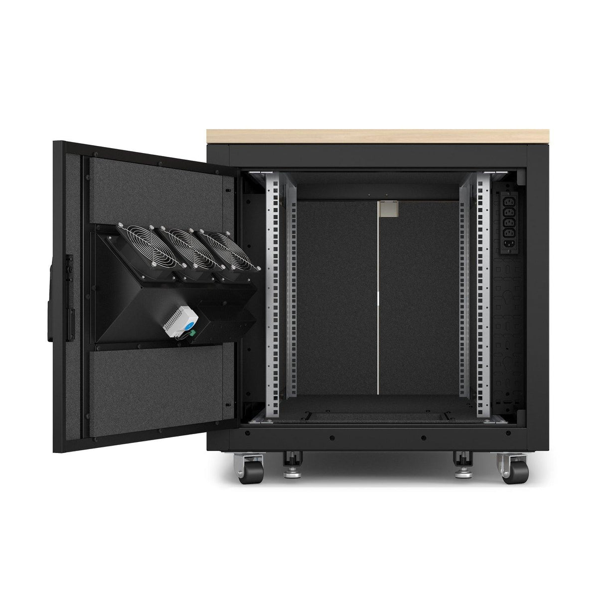 APC by Schneider Electric NetShelter 12U Rack Cabinet for Server - 482.60 mm Rack Width - Wood Light - TAA Compliant