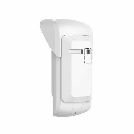 Ajax MotionCam Outdoor (PhOD) Motion Sensor with Camera — White shown in use