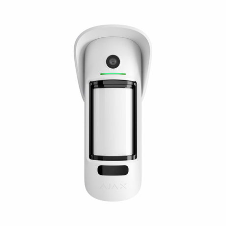 Ajax MotionCam Outdoor (PhOD) Motion Sensor with Camera — White shown in use