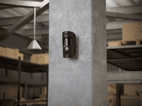 Ajax MotionCam Hdr (PhOD) Motion Sensor with Camera — Black shown in use