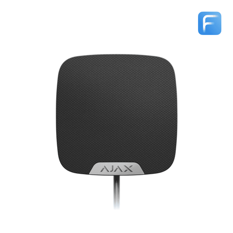 Ajax HomeSiren Fibra — Black shown in use