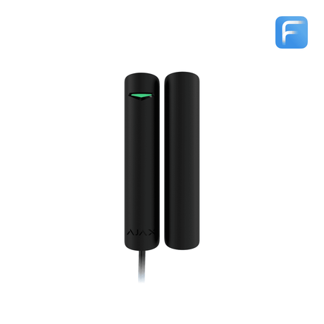 Ajax DoorProtect G3 Fibra Door Sensor — Black shown in use