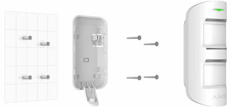 Ajax MotionProtect Outdoor Wireless Motion Sensor — White shown in use
