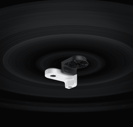 Ajax MountCam Camera Wall Mount A2 — White shown in use
