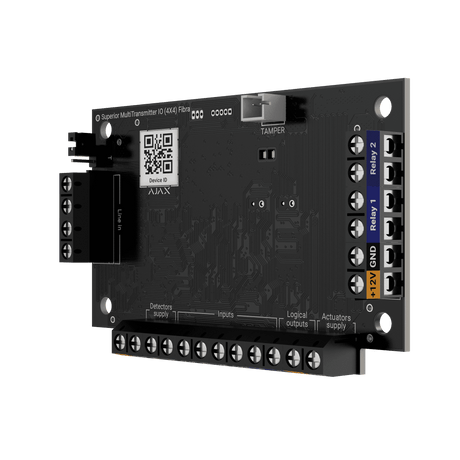 Ajax Superior MultiTransmitter IO (4X4) Fibra Input Expander shown in use