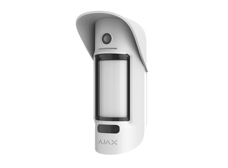 Ajax MotionCam Wireless Outdoor Motion Sensor with Camera — White shown in use