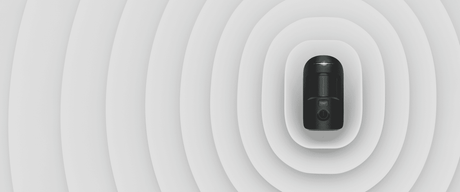 Ajax MotionCam Wireless Motion Sensor with Camera — Black shown in use