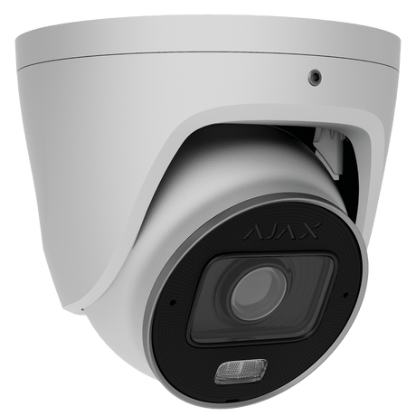 Ajax TurretCam HLVF (5 MP) Security Camera — White shown in use