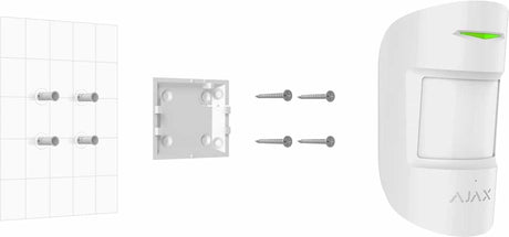 Ajax CombiProtect Motion & Glass Break Sensor — White shown in use