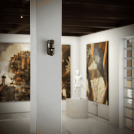 Ajax MotionCam (PhOD) Motion Sensor with Camera — Black shown in use