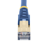 StarTech.com 2m CAT6a Ethernet Cable - 10 Gigabit Category 6a Shielded Snagless 100W PoE Patch Cord - 10GbE Blue UL Certified Wiring/TIA