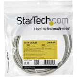 StarTech 2m CAT6 Ethernet Cable - Grey Snagless Gigabit - 100W PoE UTP 250Mhz Category 6 Patch Cord UL Certified Wiring/TIA