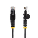 StarTech.com 2 m CAT6 Cable - Slim CAT6 Patch Cord - Black - Snagless RJ45 Connectors - Gigabit Ethernet Cable - 28 AWG (N6PAT200CMBKSS)