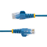 StarTech.com 3 m CAT6 Cable - Slim CAT6 Patch Cord - Blue - Snagless RJ45 Connectors - Gigabit Ethernet Cable - 28 AWG (N6PAT300CMBLS)