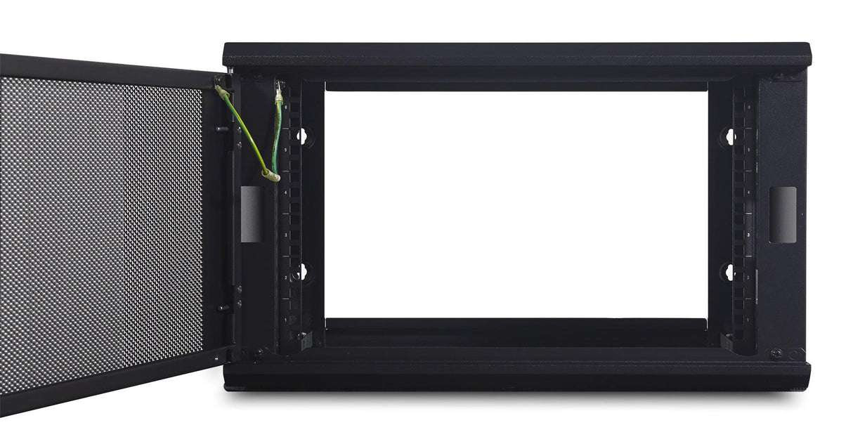 APC by Schneider Electric NetShelter WX AR106 6U Wall Mountable Rack Cabinet for Server, LAN Switch - 482.60 mm Rack Width x 329 mm Rack Depth - Black