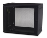 APC by Schneider Electric NetShelter WX AR109 9U Wall Mountable Rack Cabinet for Patch Panel, LAN Switch - 482.60 mm Rack Width x 329 mm Rack Depth - Black