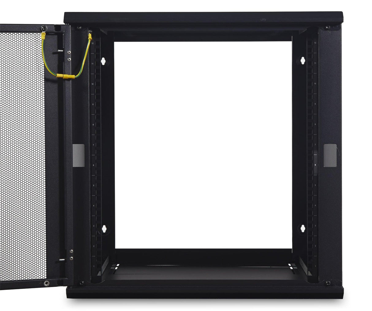 APC by Schneider Electric NetShelter WX AR112 12U Wall Mountable Rack Cabinet for LAN Switch, Patch Panel - 482.60 mm Rack Width x 528 mm Rack Depth - Black