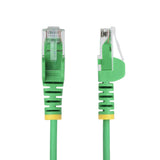 StarTech 2m Green Slim CAT6 Ethernet Cable, Snagless RJ45, UTP, LSZH, 28AWG Pure Bare Copper, Slim Network Patch Cord