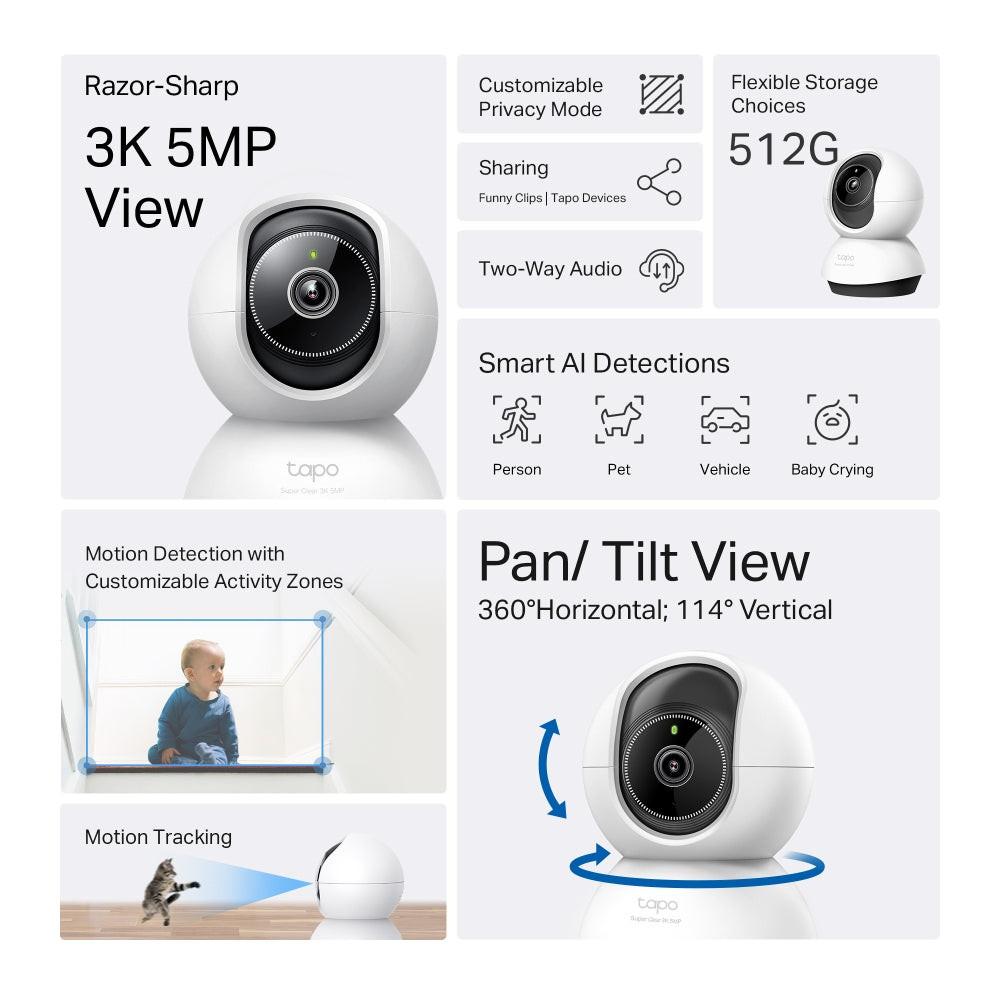 Tapo TC74 5 Megapixel 3K Network Camera - Colour - Bulb