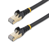 StarTech.com 0.50m CAT6a Ethernet Cable - 10 Gigabit Category 6a Shielded Snagless 100W PoE Patch Cord 10GbE Black UL Certified Wiring/TIA