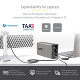 StarTech.com Thunderbolt 3 PCIe Expansion Chassis, Enclosure Box w/Dual PCI-E Slots, External PCIe Slots, 8K/4K Output Via TB3/DP 1.4, TAA