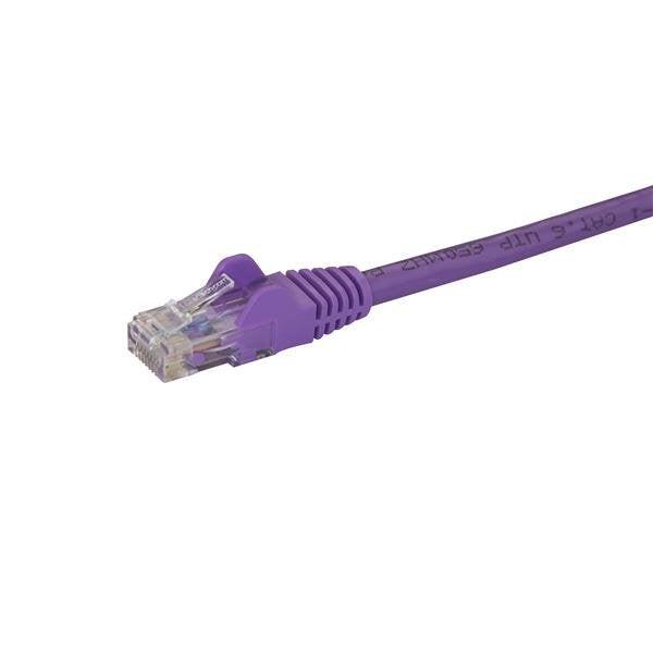 StarTech 50cm CAT6 Ethernet Cable - Purple Snagless Gigabit - 100W PoE UTP 250Mhz Category 6 Patch Cord UL Certified Wiring/TIA