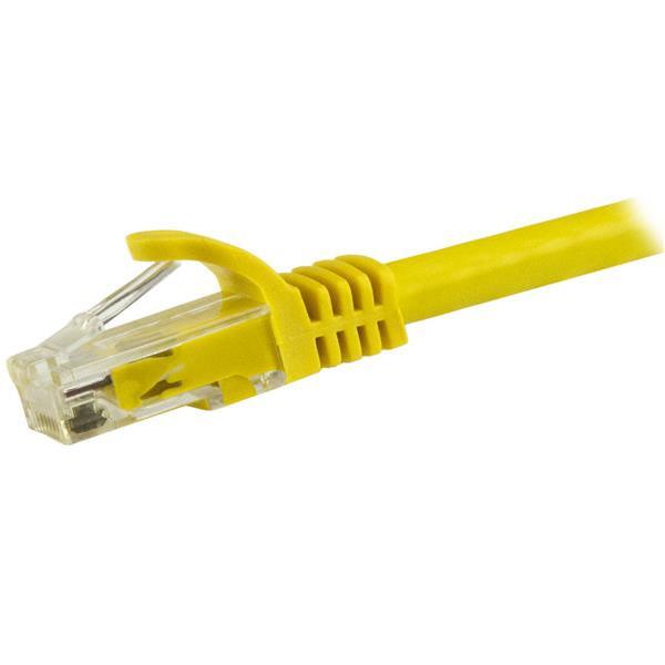 StarTech 7.5m CAT6 Ethernet Cable - Yellow Snagless Gigabit - 100W PoE UTP 250Mhz Category 6 Patch Cord UL Certified Wiring/TIA