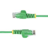 StarTech 2.5m Green Slim CAT6 Ethernet Cable, Snagless RJ45, UTP, LSZH, 28AWG Pure Bare Copper, Slim Network Patch Cord