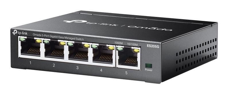 Omada ES205G 5 Ports Manageable Ethernet Switch - Gigabit Ethernet - 10/100/1000Base-T