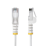 StarTech 10m White Slim CAT6 Ethernet Cable, Snagless RJ45, UTP, LSZH, 28AWG Pure Bare Copper, Slim Network Patch Cord