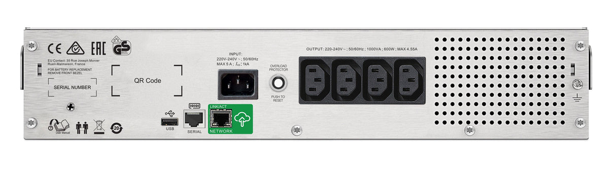 APC by Schneider Electric Smart-UPS Line-interactive UPS - 1 kVA/600 W